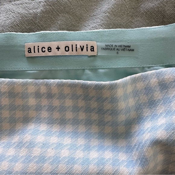 Alice + Olivia Renna Wrap Skirt Houndstooth Preppy Size 6 - Picture 4 of 7